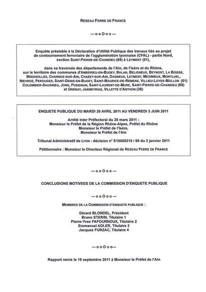 Conclusions de la Commission d'Enquête Conclusions de la Commission d'Enquête