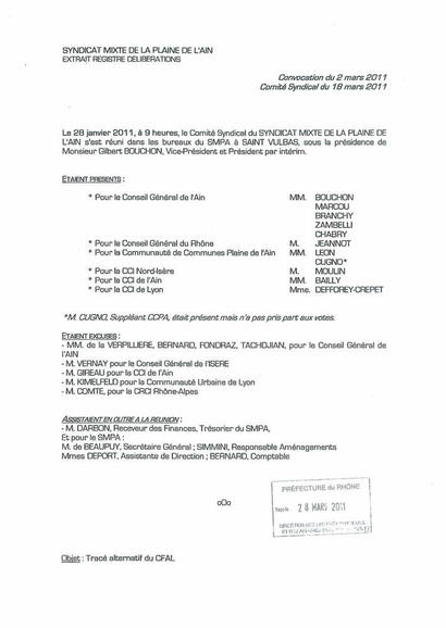 Soutien du PIPA au tracé C du CFAL Nord Soutien du PIPA au tracé C du CFAL Nord