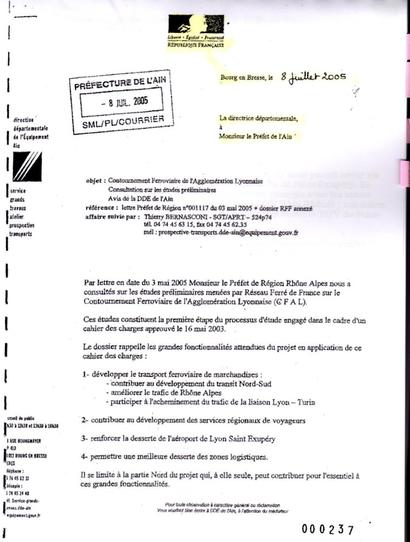 L'avis de l'Etat dans l'Ain le 08 juillet 2005 L'avis de l'Etat dans l'Ain le 08 juillet 2005